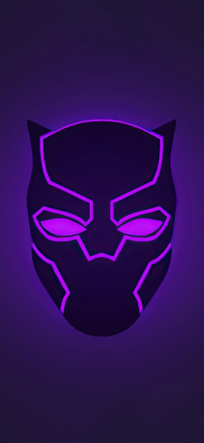 Fond d'écran iPhone Black Panther Helmet Illustration 5k