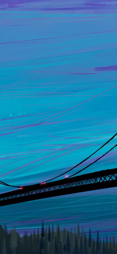 Fond d'écran iPhone Sea Bridge Digital Art 4k