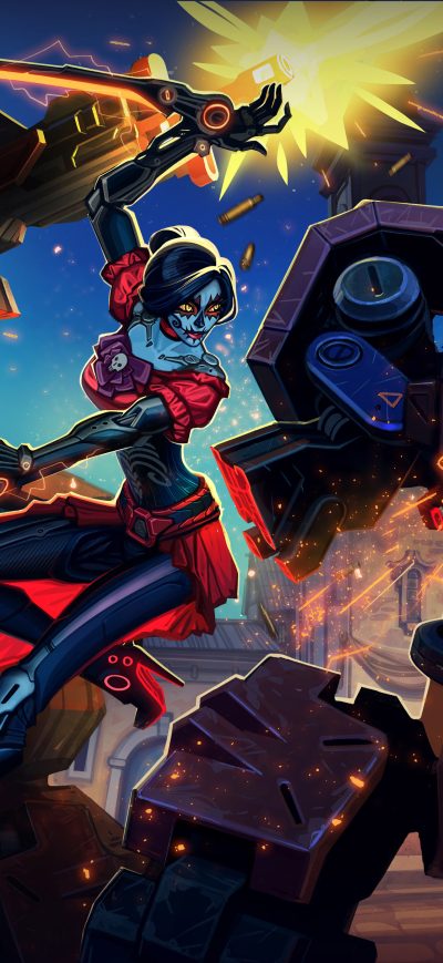 Fond d'écran iPhone Bastion Overwatch Artwork 5k