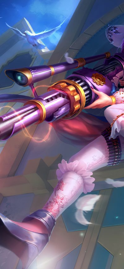 Fond d'écran iPhone Caitlyn League Of Legends Art 4k