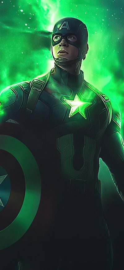 Fond d'écran iPhone Captain America Time Stone 4k