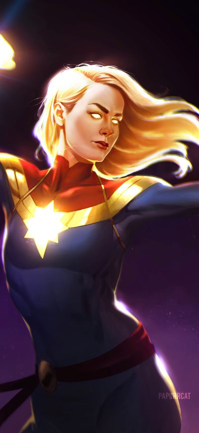 Fond d'écran iPhone The Captain Marvel 5k