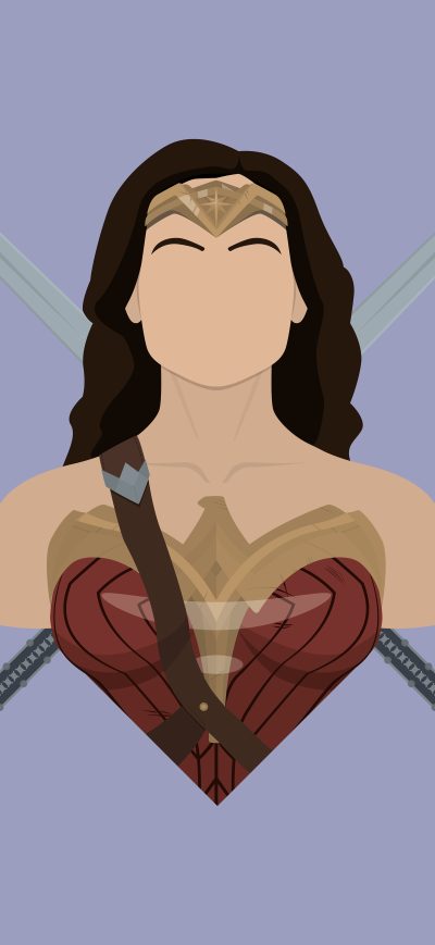 Fond d'écran iPhone Wonder Woman Minimalism 8k