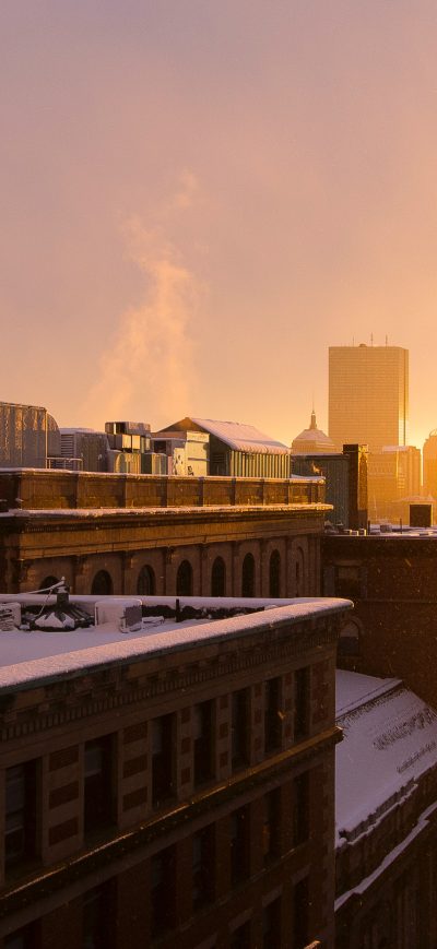 Fond d'écran iPhone City Sunset Building Sunrise 4k
