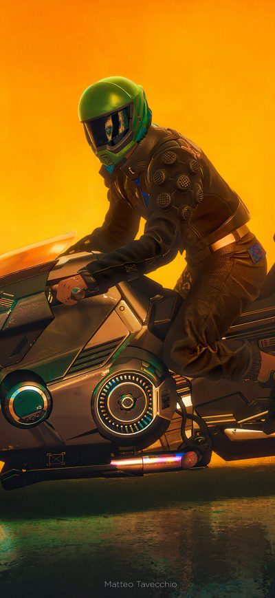Fond d'écran iPhone 2021 Cyberpunk 2077 Biker 4k