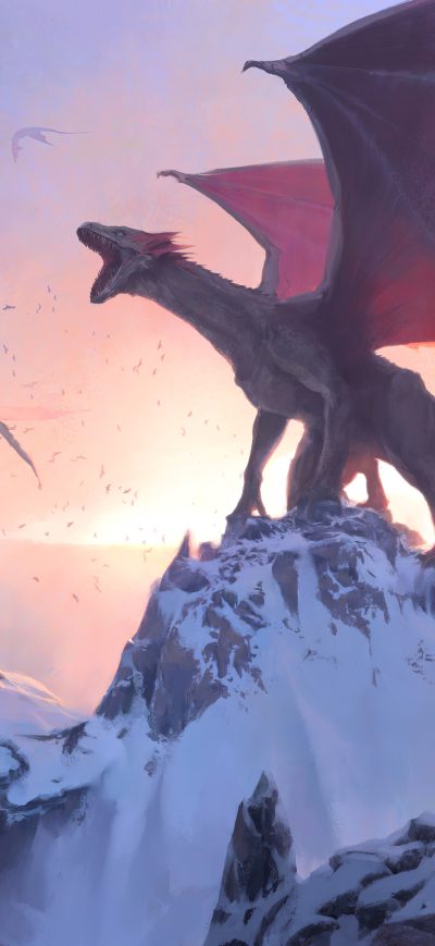 Fond d'écran iPhone The Rising Of Dragons 4k