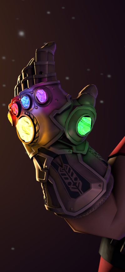 Fond d'écran iPhone Thanos Infinity Gauntlet Fortnite Artwork