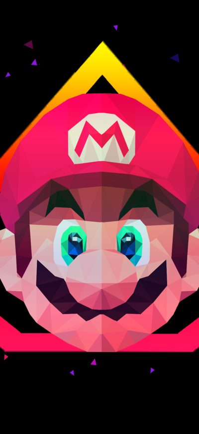 Fond d'écran iPhone Mario Low Poly Art