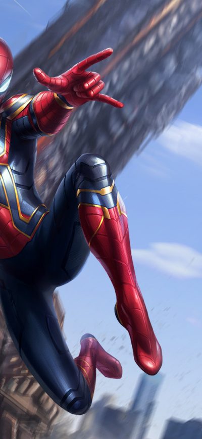Fond d'écran iPhone Spiderman Avengers Infinity War Art