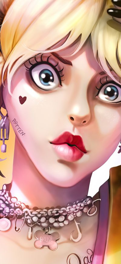Fond d'écran Harley Quinn Girl 4k sur iPhone