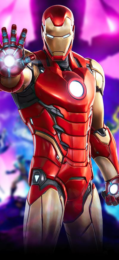 Fond d'écran iPhone Fortnite Marvel Iron Man