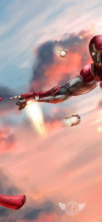 Fond d'écran iPhone Iron Man And Spiderman United 4k