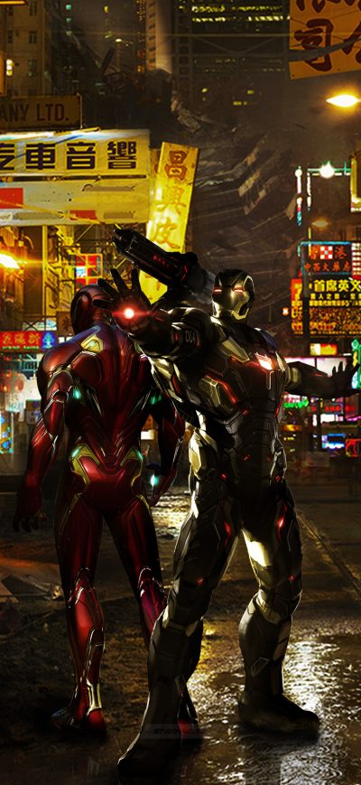 Fond d'écran iPhone Iron Man And War Machine 5k