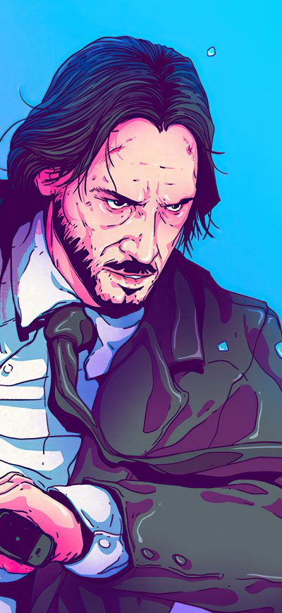 Fond d'écran iPhone John Wick Sketchy Artwork
