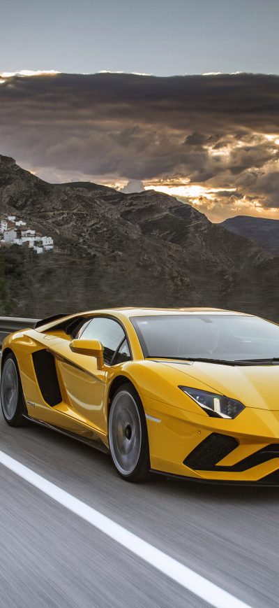 Fond d'écran iPhone Yellow Lamborghini 4k