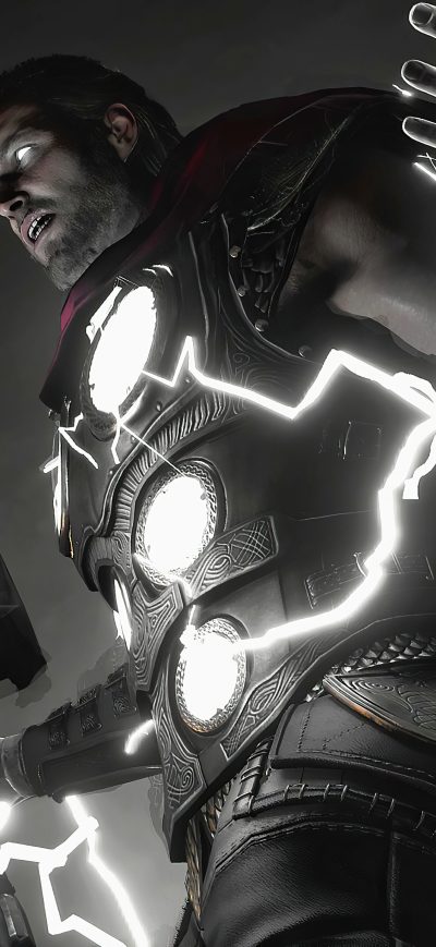 Fond d'écran iPhone Thor Marvels Avengers 4k