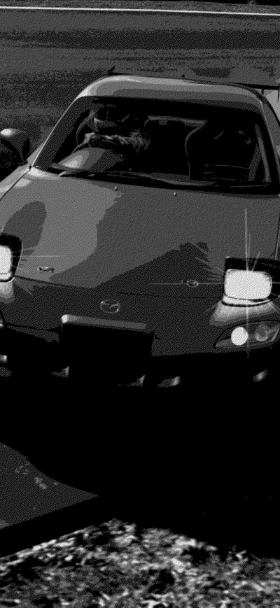 Fond d'écran iPhone Mazda Rx7 Monochrome Drift