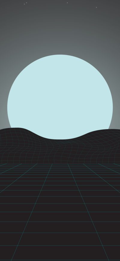 Fond d'écran iPhone Moon Mountains Wire Frame Grid Lines 4k