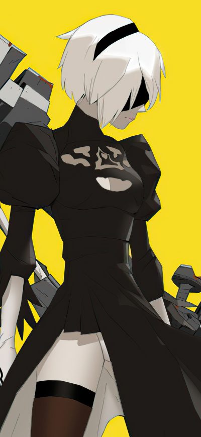 Fond d'écran iPhone Nier Automata Sketch Art 4k