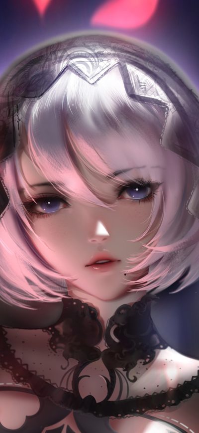 Fond d'écran iPhone Bride 2B Nier Automata Artwork