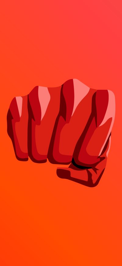 Fond d'écran iPhone One Punch Man Minimalist 4k