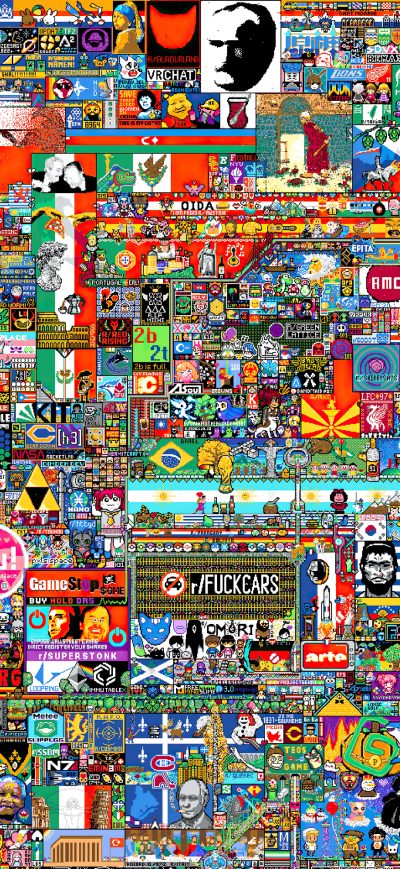 Fond d'écran iPhone Reddit Place 5k