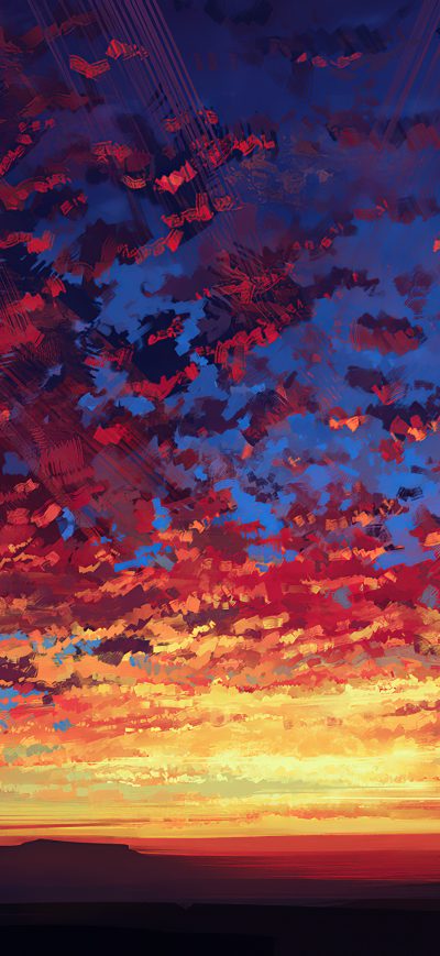 Fond d'écran iPhone Red Sky Autumn 4k