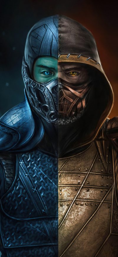 Fond d'écran iPhone Subzero And Scorpion Mortal Kombat Movie Art