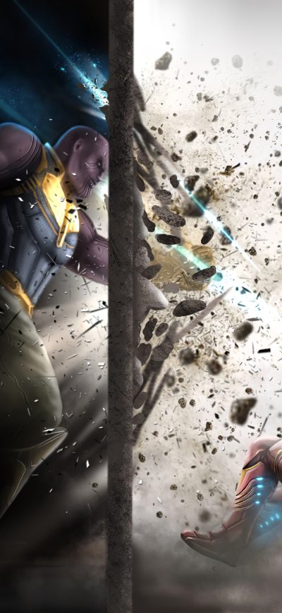 Fond d'écran iPhone Thanos Team Vs Avengers