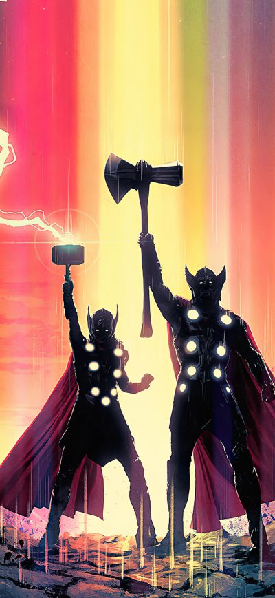 Fond d'écran iPhone Thor Love And Thunder Fan Movie Art