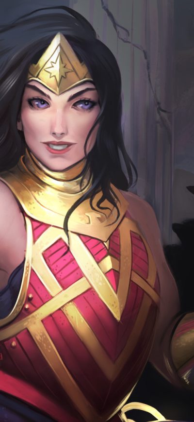 Fond d'écran iPhone Art Wonder Woman Warrior