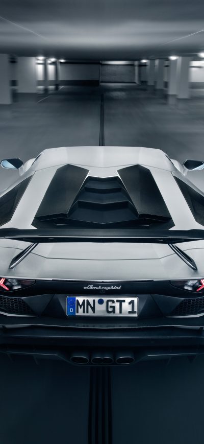 Fond d'écran iPhone Novitec Torado Lamborghini Aventador S 2018 Rear View
