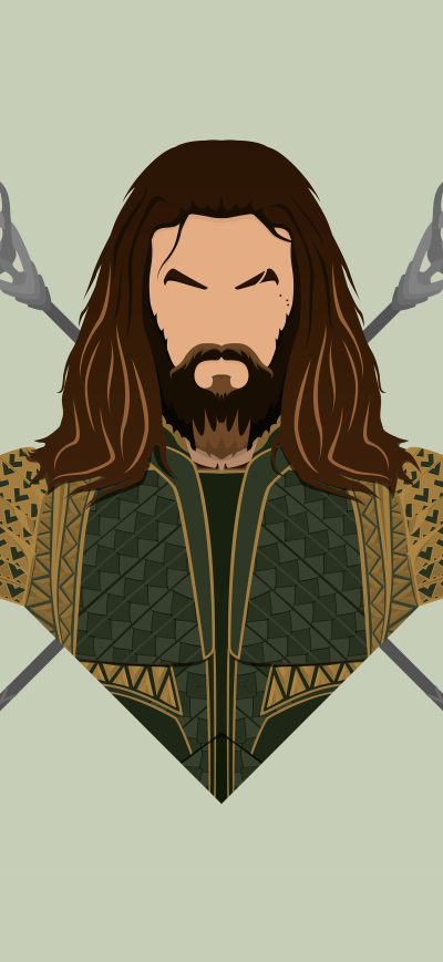Fond d'écran Aquaman Minimalism 8k sur iPhone