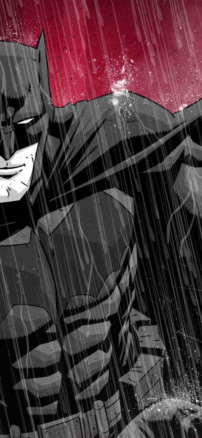 Fond d'écran iPhone Batman Red Background Art