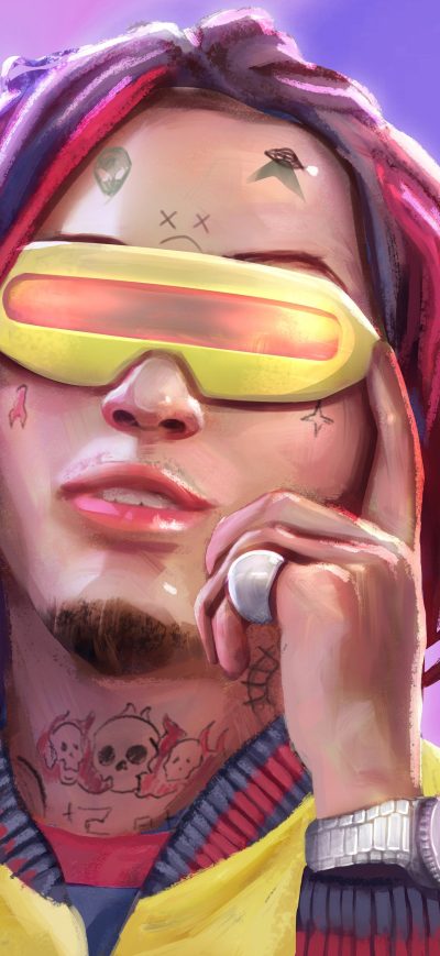 Fond d'écran iPhone Lil Pump As Cyclops Artwork 5k
