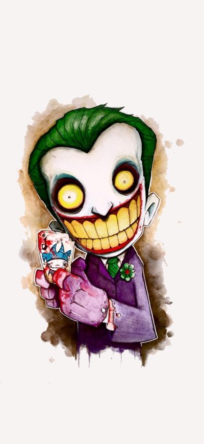 Fond d'écran iPhone Joker Cartoon 4k Artwork