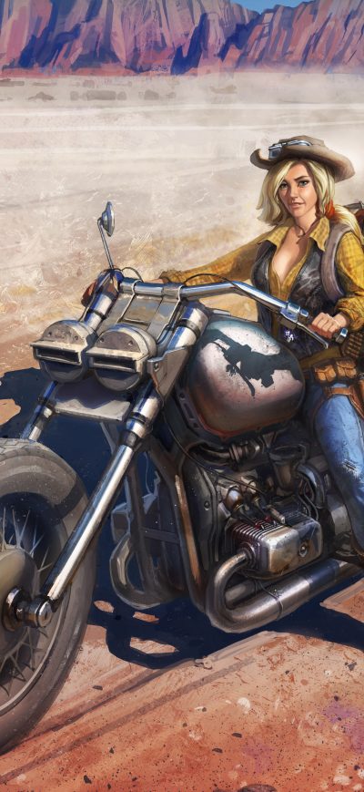 Fond d'écran iPhone Girl On Bike Artwork