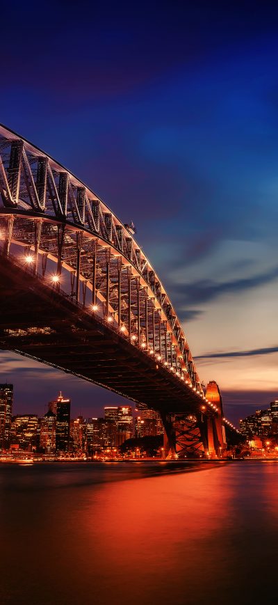 Fond d'écran iPhone City Lights Sydney Harbour Bridge 4k