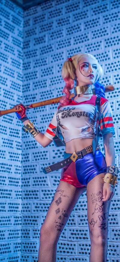 Fond d'écran iPhone Harley Quinn Cosplay 5k 2018