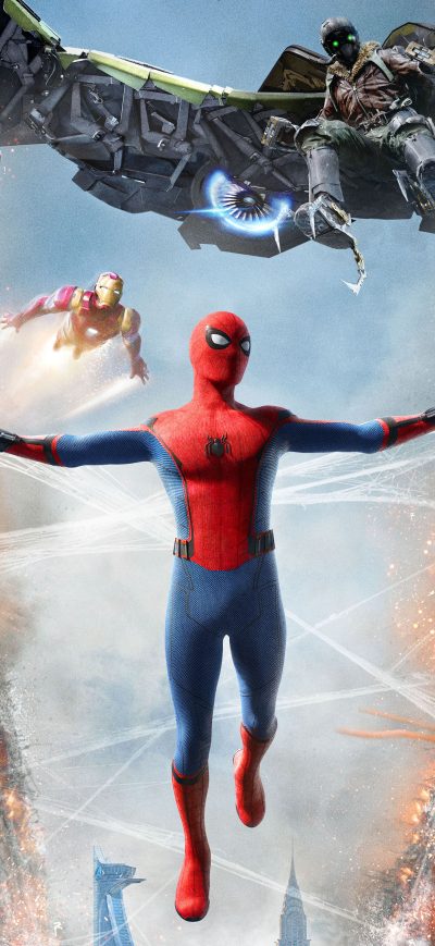 Fond d'écran iPhone Spiderman Homecoming 5k