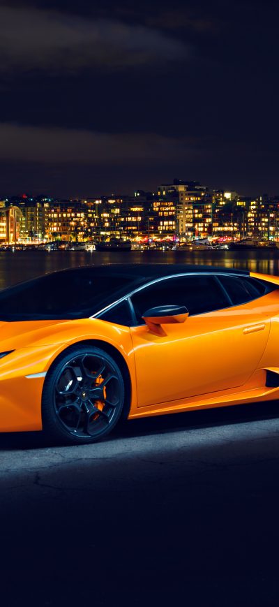 Fond d'écran iPhone Lamborghini Huracan LP580 Night Photoshoot