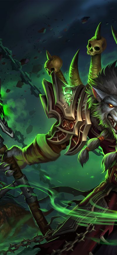 Fond d'écran iPhone World of Warcraft Worgen Warlock