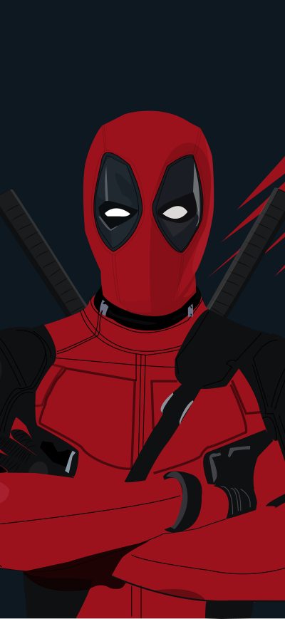 Fond d'écran iPhone 4k Deadpool Minimal 2019