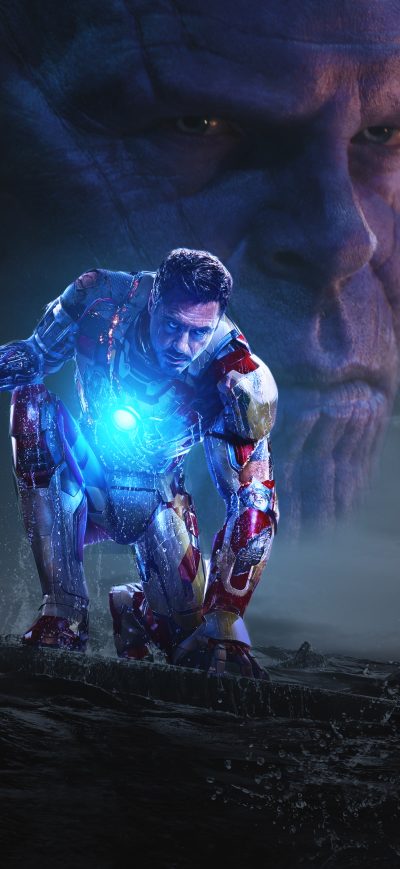 Fond d'écran iPhone Iron Man And Thanos In Avengers Infinity War