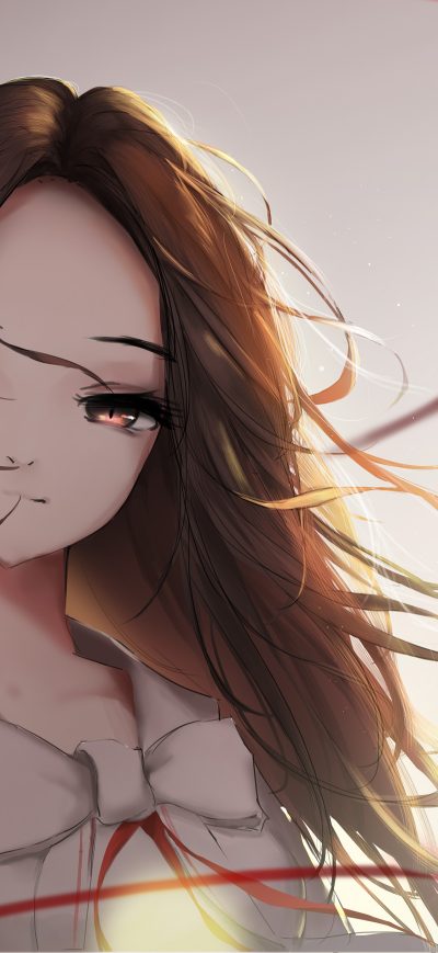 Fond d'écran iPhone Brown Long Hair Anime Girl