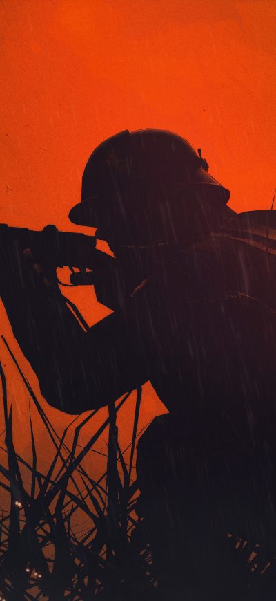 Fond d'écran iPhone Battlefield 1 Soldier Silhouette 4k