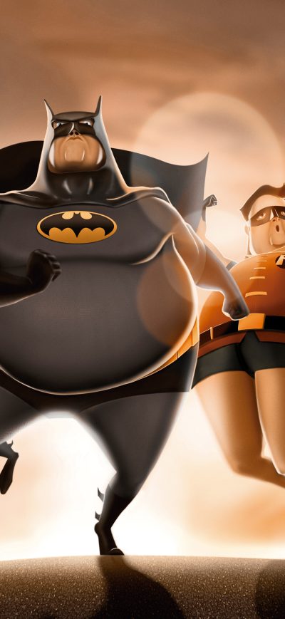 Fond d'écran iPhone Fat Superheroes