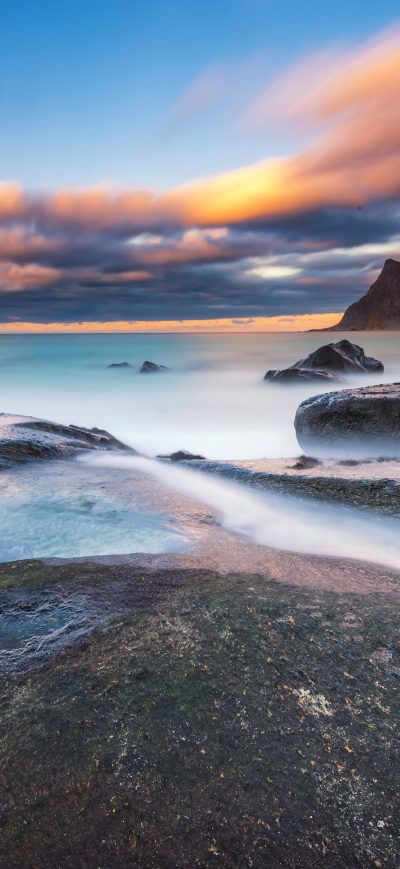 Fond d'écran iPhone Seascape Clouds Nature Sky 4k