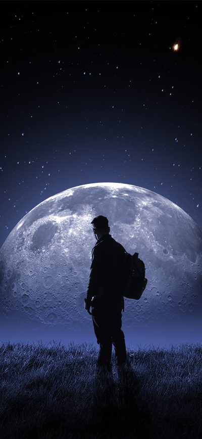 Fond d'écran iPhone Moon And Me 5k