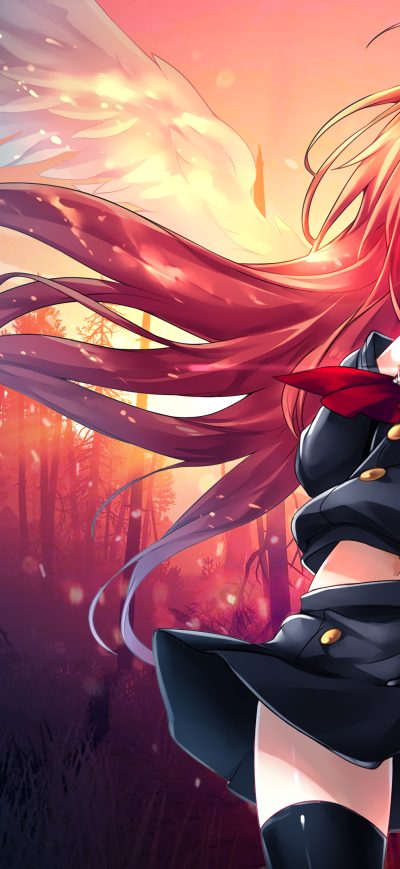 Fond d'écran Shakugna No Shana Fire Angel 4k sur iPhone
